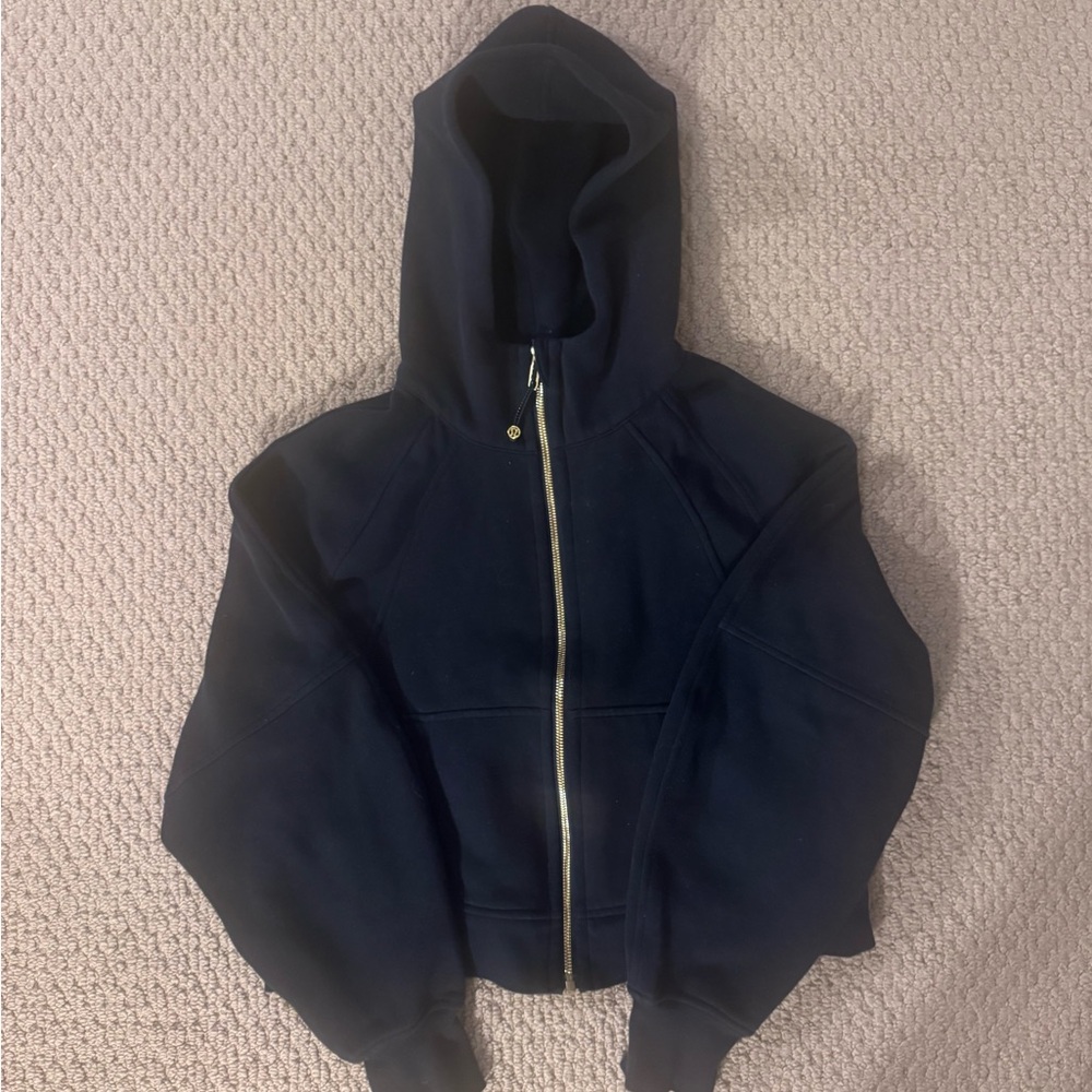 Scuba Oversized Full-Zip Hoodie True Navy/Gold XS/S